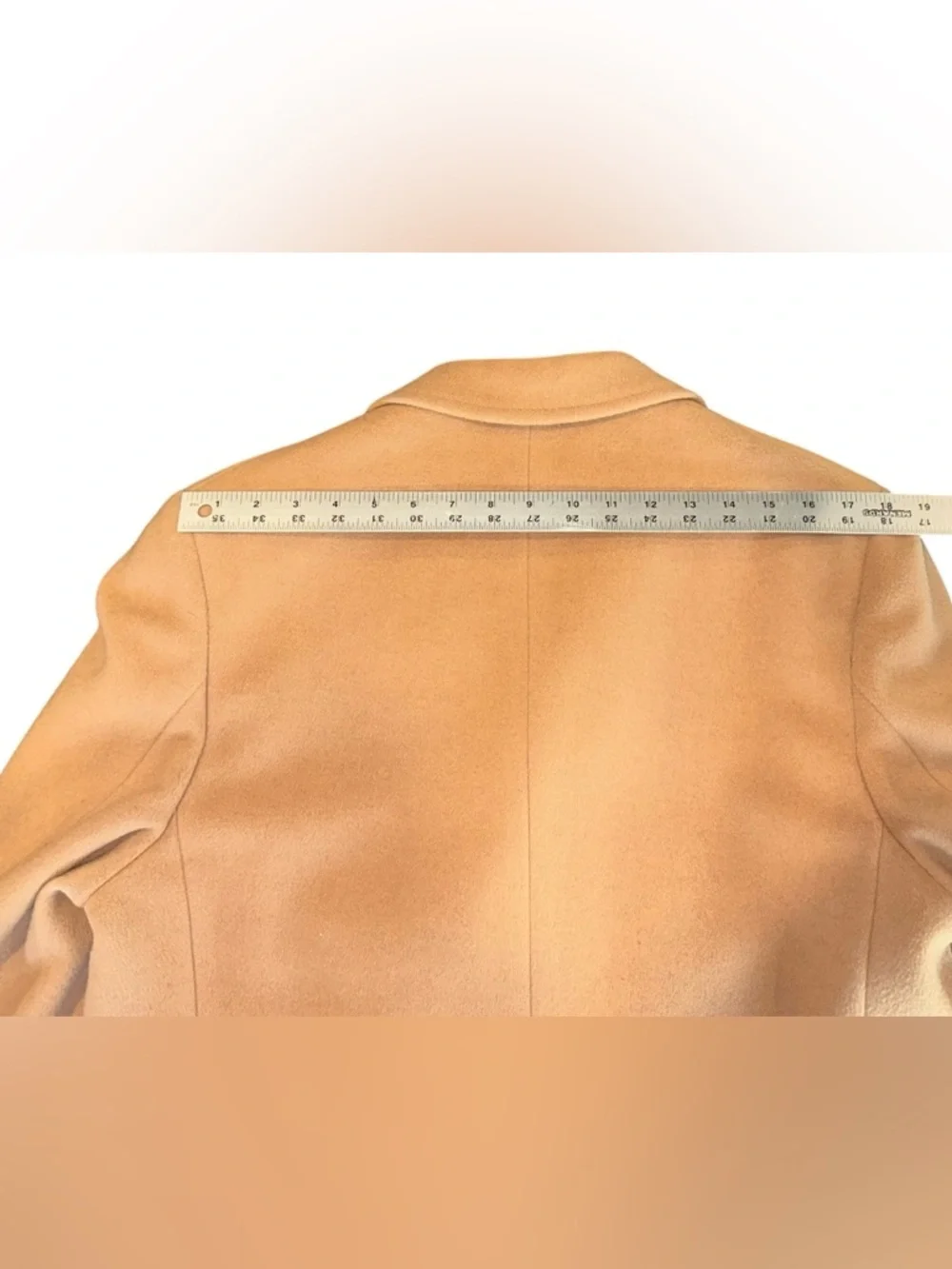 Vintage 70’s Mens 100% Cashmere Overcoat Tan Made in Yugoslavia Long Trench 42L - Picture 11 of 12